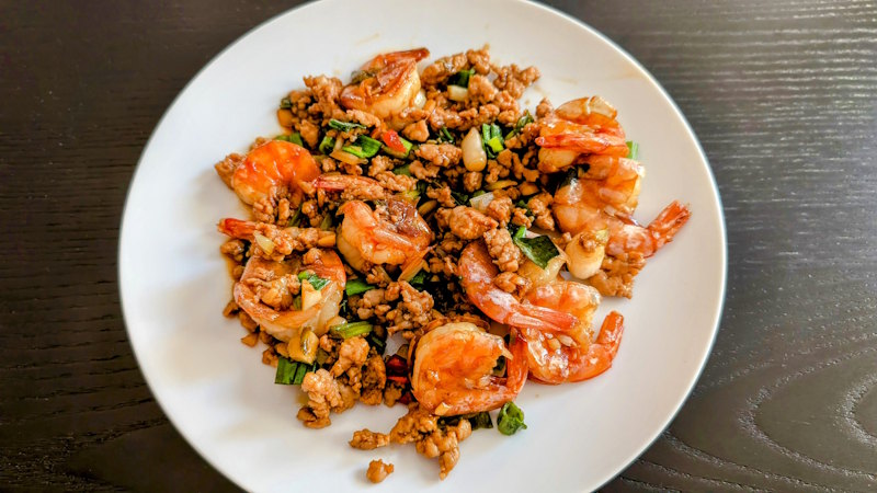 Caramelized Shrimp Ground Pork
